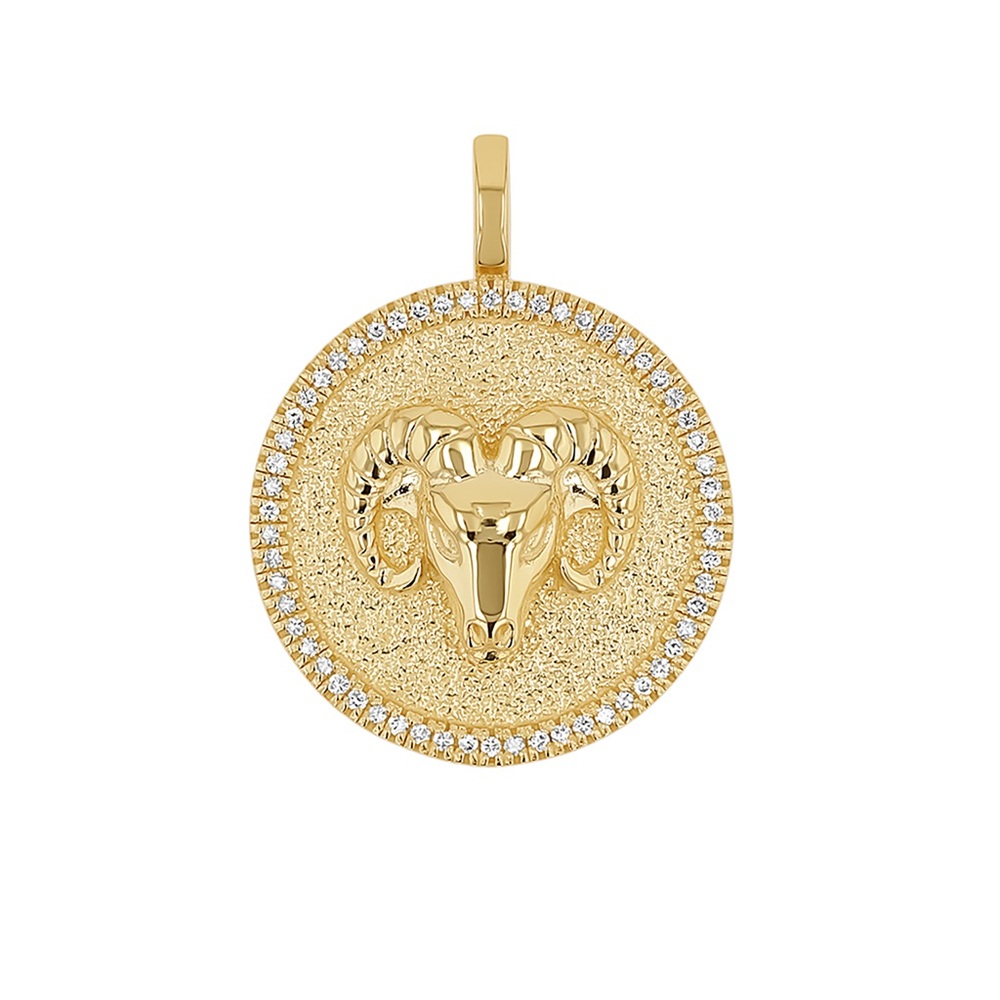 Luxurious Gold Ram Zodiac Necklace